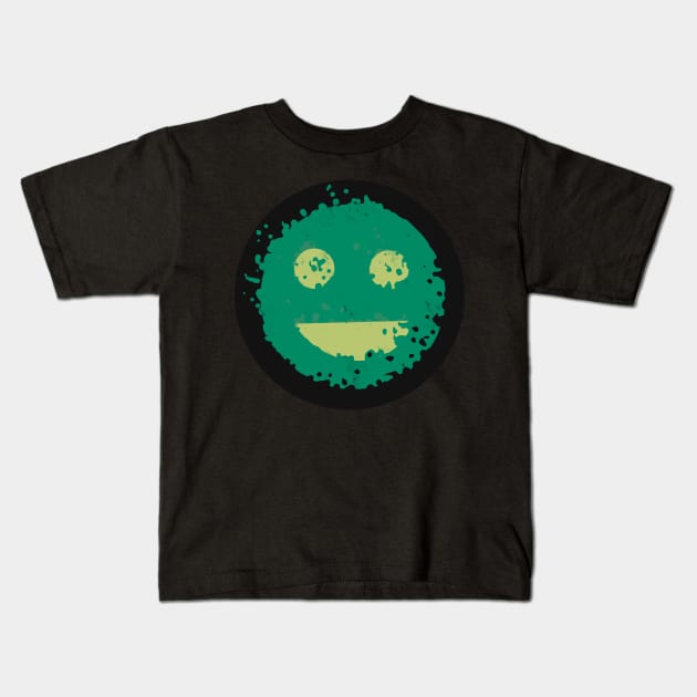 Deconstructed Emoji Happy Face Kids T-Shirt by Nigh-designs